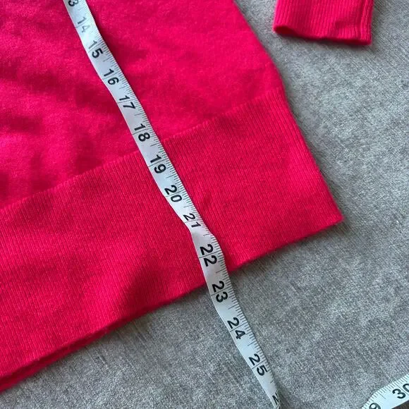 NWT J.Crew Hot Pink Cashmere Sweater - Picture 4 of 4